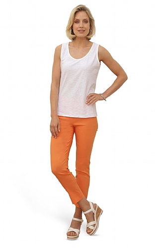 Ladies Pomodoro 7/8 Bengaline Trousers, Orange