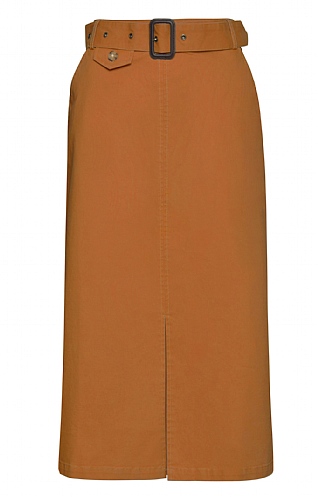 House of Bruar Ladies Chino Long Skirt, Ochre