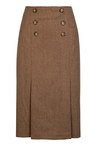 Double Vent Flannel Skirt