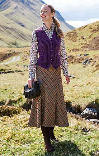 Ladies Tweed Bias Skirt