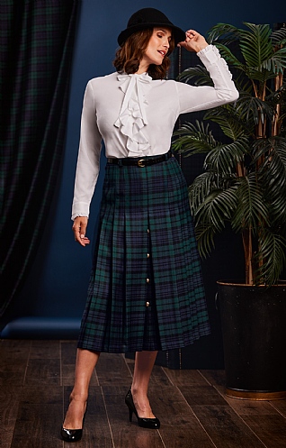 Ladies Gold Button Skirt