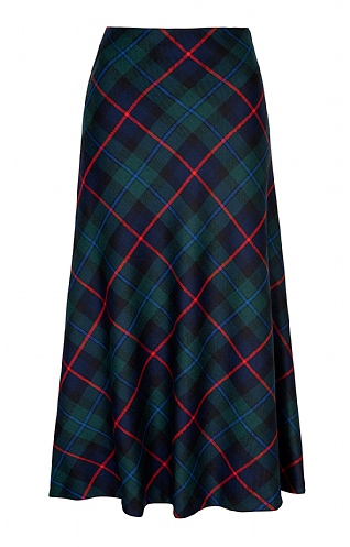 Ladies Plaid Bias Skirt