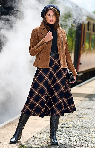 House of Bruar Ladies Plaid Swing Skirt