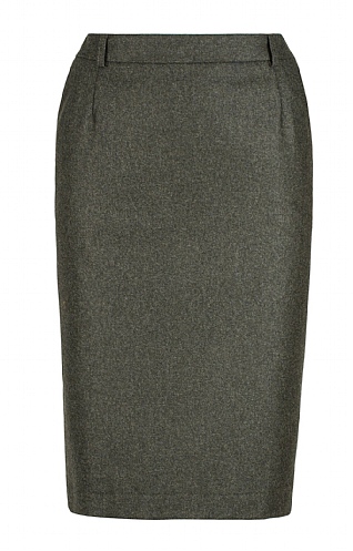 House of Bruar Ladies Classic Flannel Skirt - Blue Green