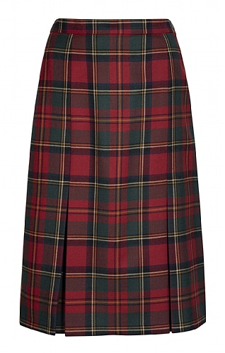 Plaid Invert Pleat Skirt
