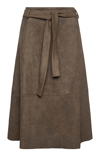 House Of Bruar Faux Suede Skirt with Belt