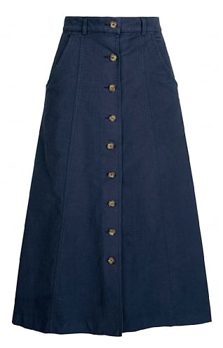 House of Bruar Ladies Moleskin Long Skirt - Ancient Blue, Ancient Blue