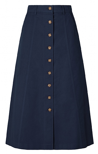 House of Bruar Ladies Moleskin Long Skirt - Ancient Blue, Ancient Blue