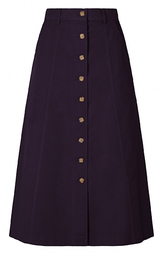 House of Bruar Ladies Moleskin Long Skirt, Aubergine