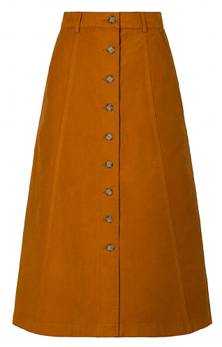 House of Bruar Ladies Moleskin Long Skirt, Ochre