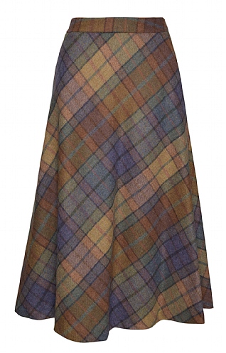 House of Bruar Ladies Tweed Swing Skirt, Highland Dawn