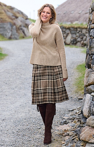 House of Bruar Ladies Tweed Invert Skirt