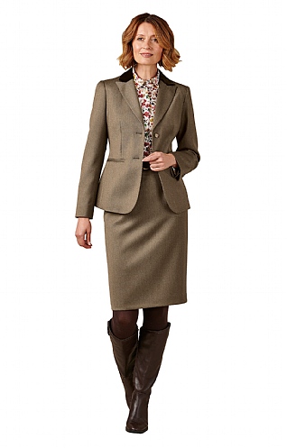 Cavalry Twill Velvet Trim Skirt