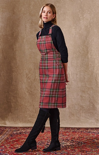 House of Bruar Ladies Pinafore Dress - Royal Stewart Tartan, Royal Stewart