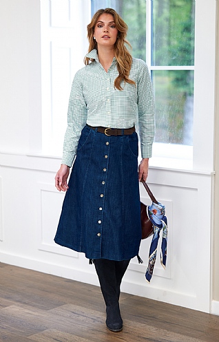 Long Denim Skirt