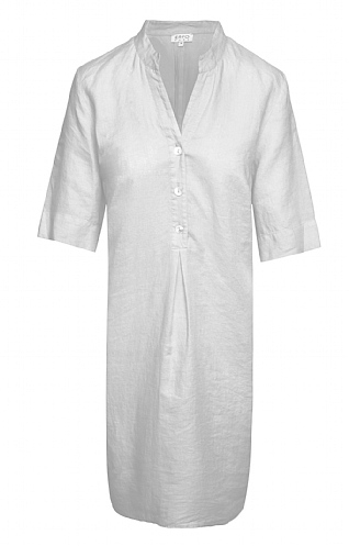 Ladies Erfo Button Placket Dress - White