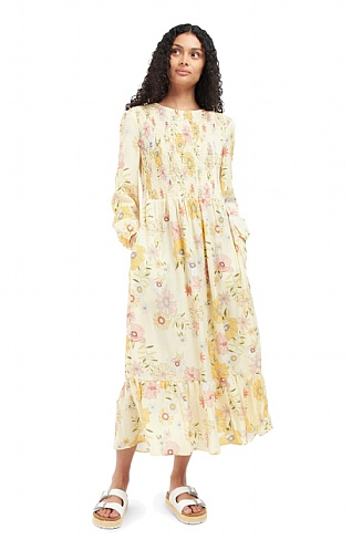 Ladies Barbour Coraline Dress, Multi Sunflower