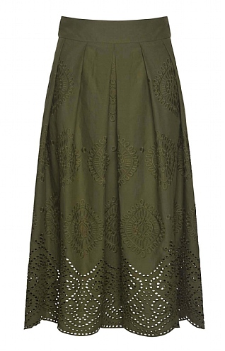 Schneiders Ladies Jodie Embroidered Skirt - Olive, Olive