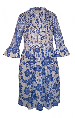 White l Ladies Multi Print Dress