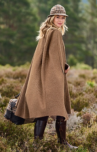 Tweed Double Breasted Cloak Dress