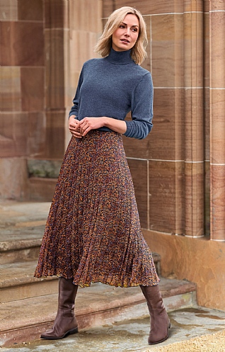 Ladies Accordion Pleat Skirt House of Bruar
