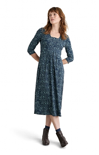 Ladies Seasalt Seed Packet Dress, Breon Leaves Lichen