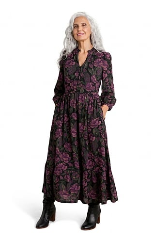 Ladies Seasalt Engleheart Dress, Tapestry Bloom Grape