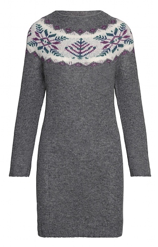 House of Bruar Ladies Shetland Fairisle Dress, Flannel Grey