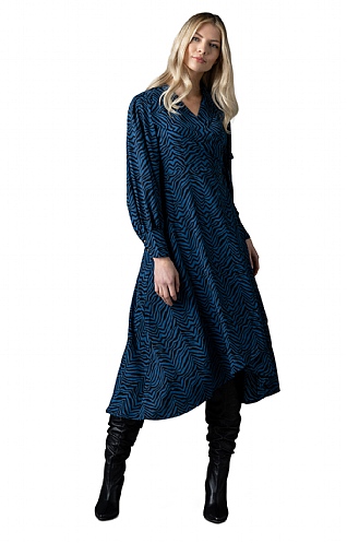 Ladies Marble Print Wrap Dress