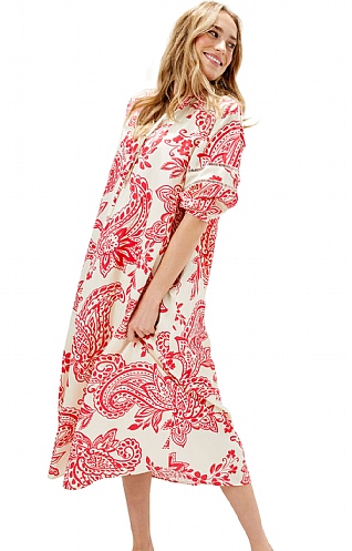 Smith & Soul Ladies Tie Neck Three Quarter Sleeve Dress