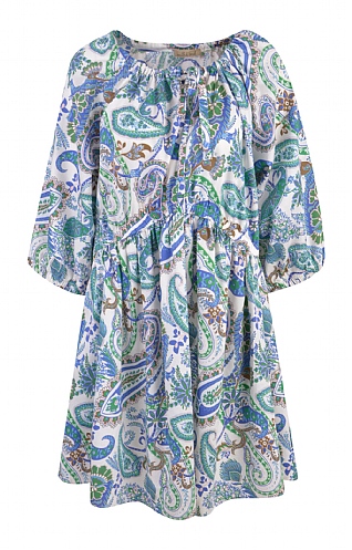 Smith & Soul Ladies Tie Neck 3/4 Length Sleeve Short Dress