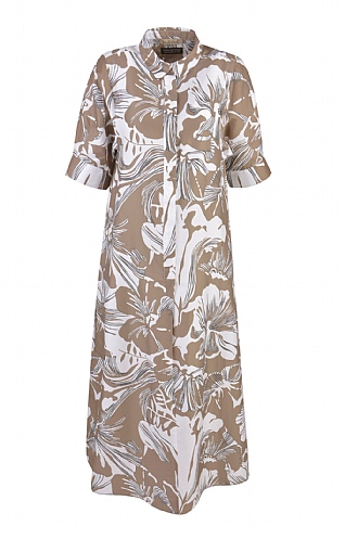 Smith & Soul Ladies 3/4 Sleeve Placket Shift Dress