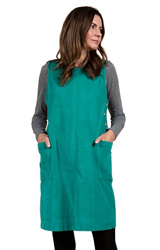 Ladies Lily & Me Cord Hillcote Dress - Green