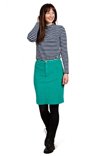 Ladies Lily & Me Corduroy Annle Skirt - Green