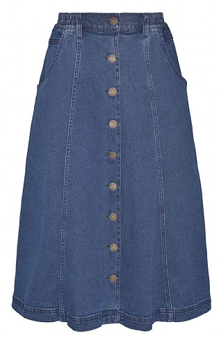 Ladies Denim Button Skirt House of Bruar