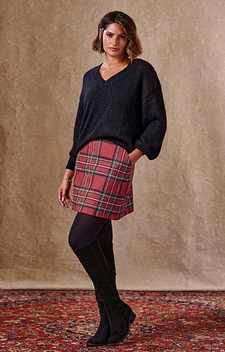 House of Bruar Ladies Tartan Mini Skirt - Royal Stewart Tartan, Royal Stewart