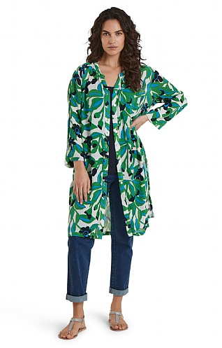 Ladies Adini Melody Coat Dress, Jungle Flower Multi