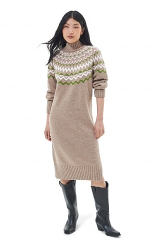Ladies Barbour Chesil Knit Dress, Light Trench
