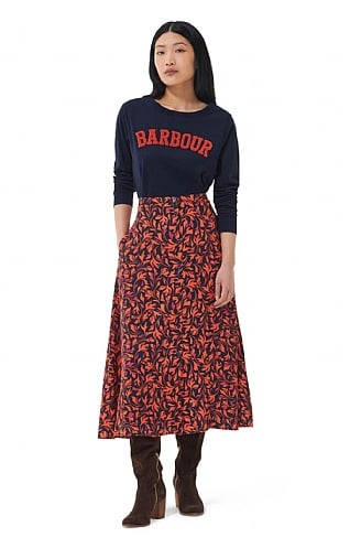 Ladies Barbour Anglesey Midi Skirt, Multi