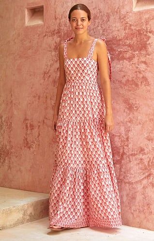 Aspiga Ladies Tabitha Cotton Dress, Pineapple Coral
