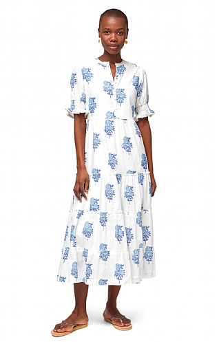 Aspiga Ladies Cordelia Cotton Dress, Daliya Buta Blue