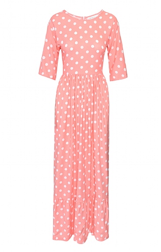 House Of Bruar Ladies Marina Dress, Peach Polka