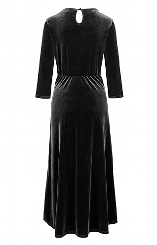 Boat neck velvet best sale dress