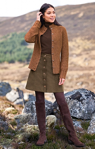 Ladies Faux Suede Mini Skirt House of Bruar