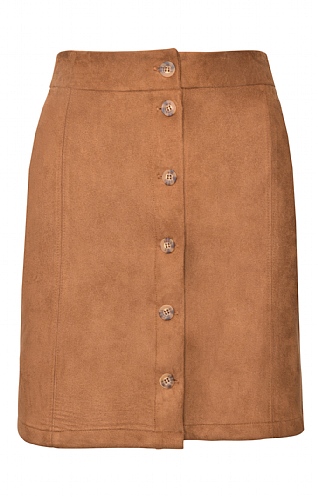 House Of Bruar Ladies Faux Suede Mini Skirt, Tan