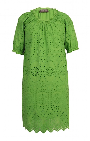House Of Bruar Ladies Embroidery Anglaise Dress - Green, Green
