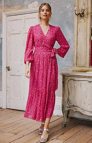 Aspiga Ladies Etti Georgette Dress, Shining Star Pink/Red