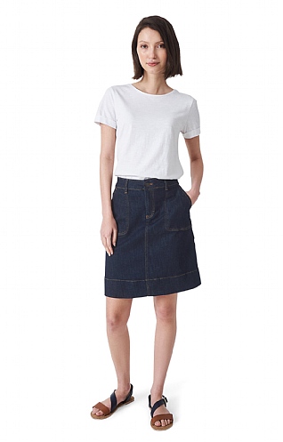 Ladies Crew Clothing Remy Denim Skirt, Dark Indigo