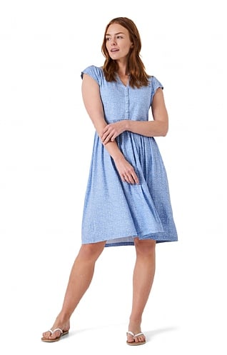 Ladies Crew Clothing Amber Jersey Dress, Molly/Blue