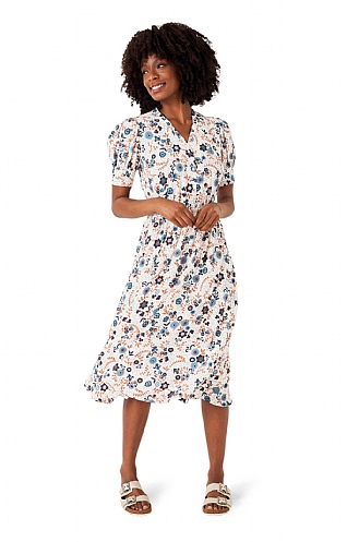 Ladies Crew Clothing Lyra Tea Dress, Alison Print